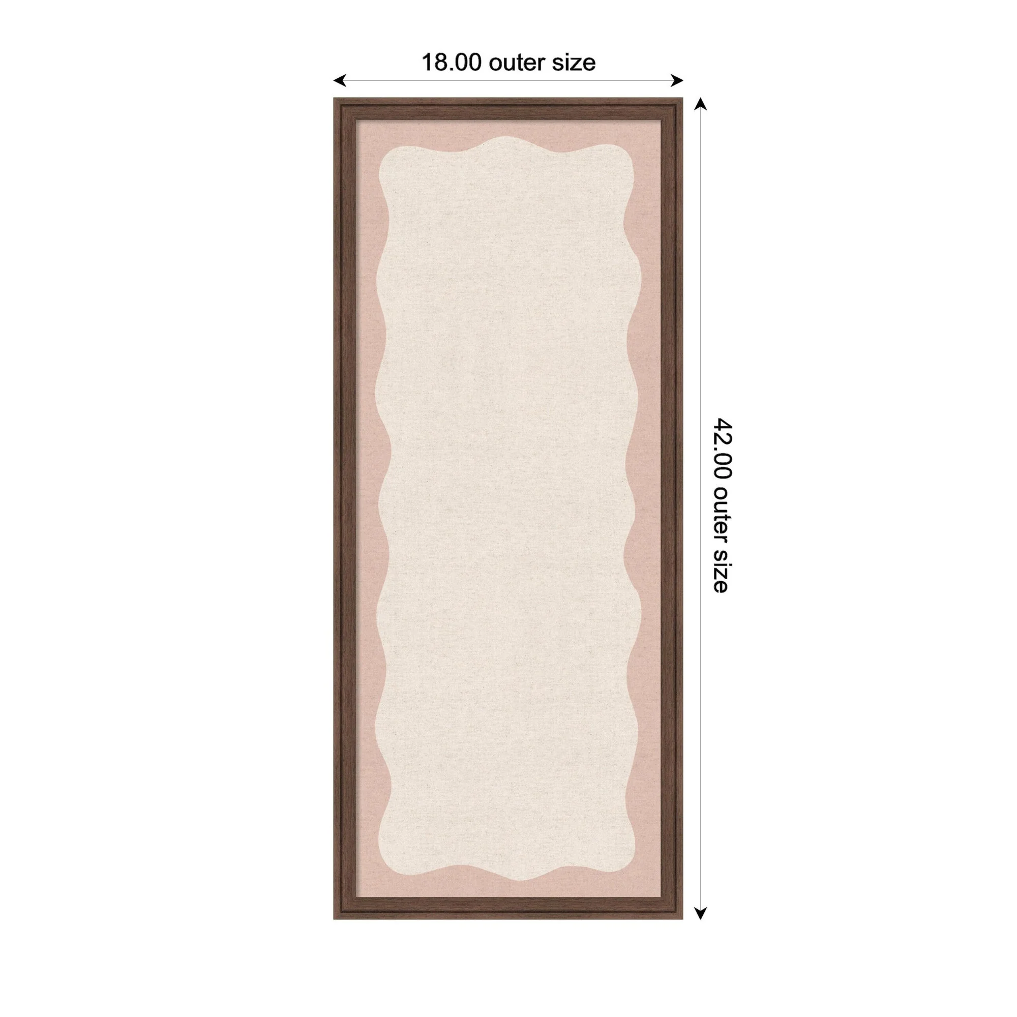 Framed Fabric Pinboard Wavy Linen Light and Pink Wall Organization - Image 17