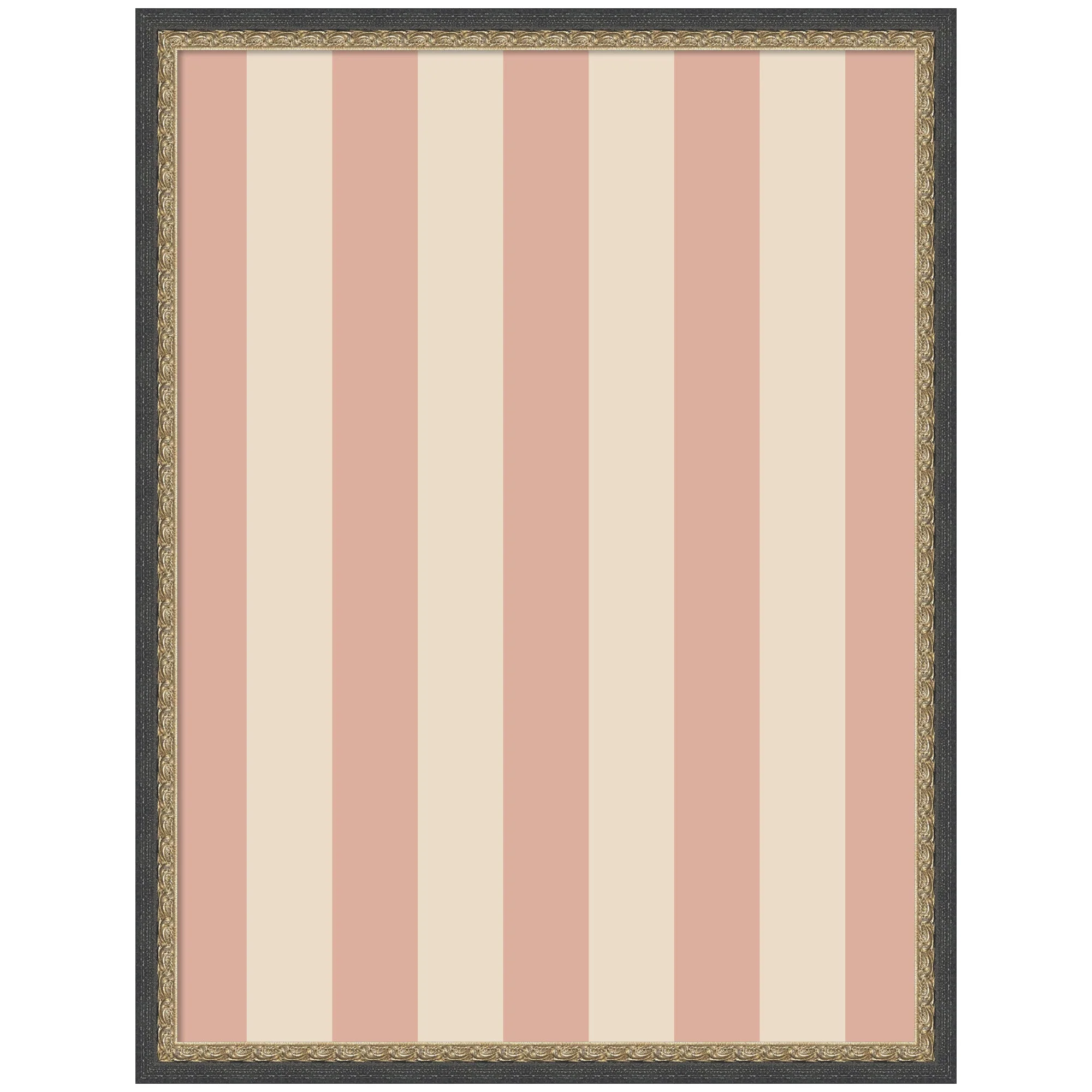 Framed Fabric Pinboard Wide Stripes Pink Wall Organization - Image 17
