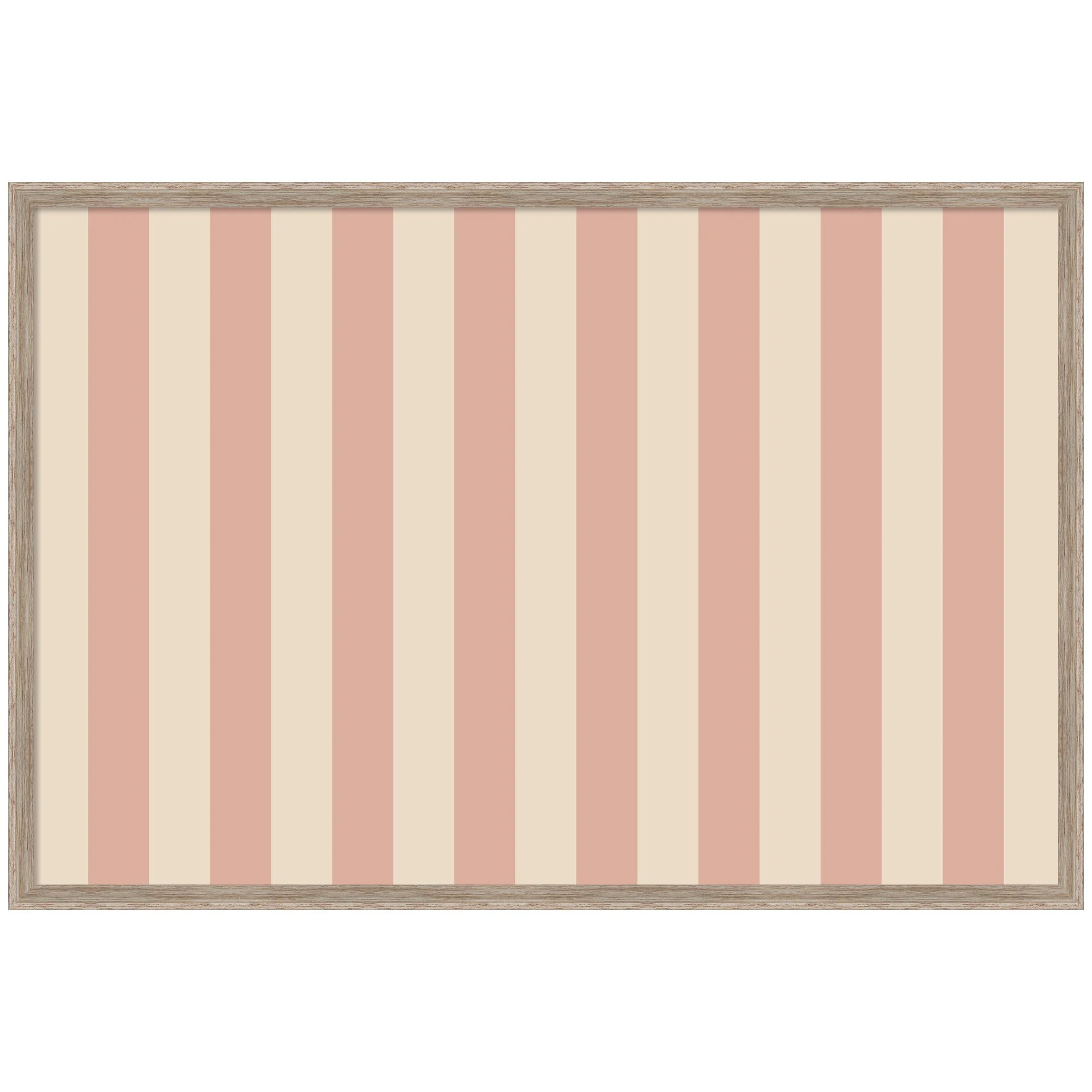 Framed Fabric Pinboard Wide Stripes Pink Wall Organization - Image 25