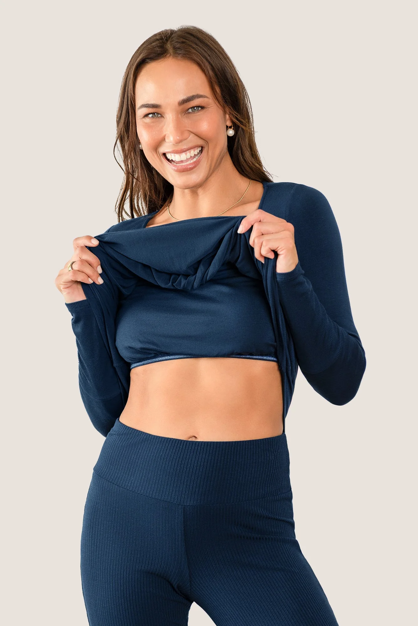 Full Moon Long Sleeve Top with Light Hug Bra-Free Shelf - Image 2