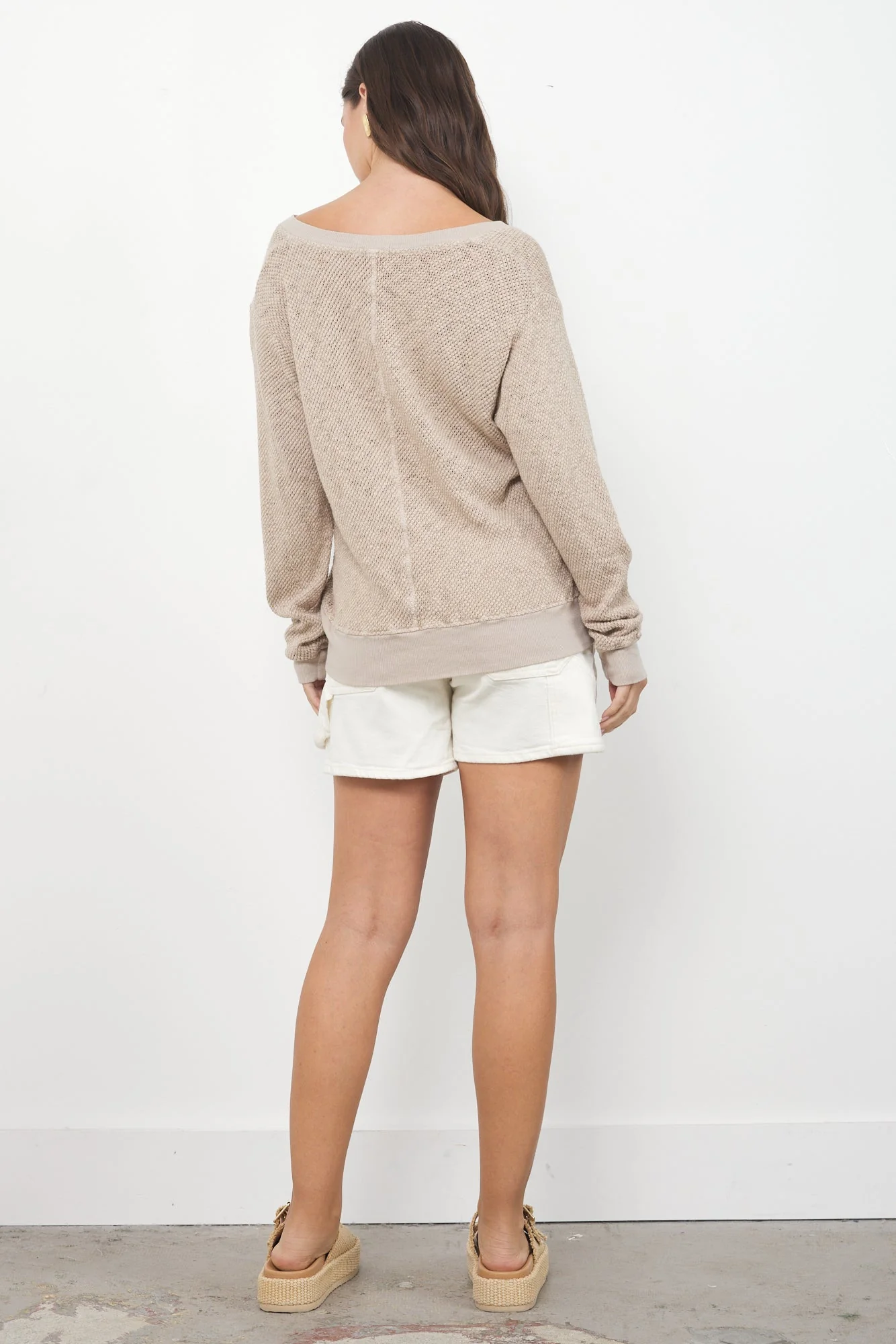 Gabrielle V Neck Mesh Pullover - Image 14