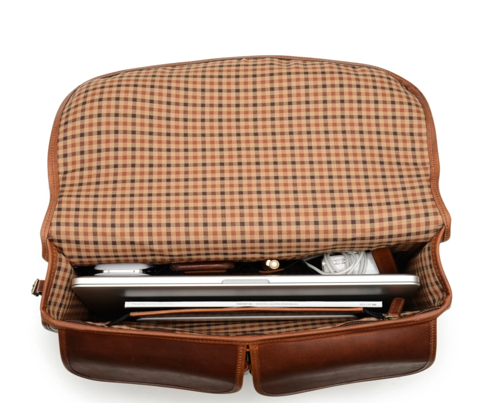 Classic Leather Garfield 15" Laptop Briefcase - Image 40