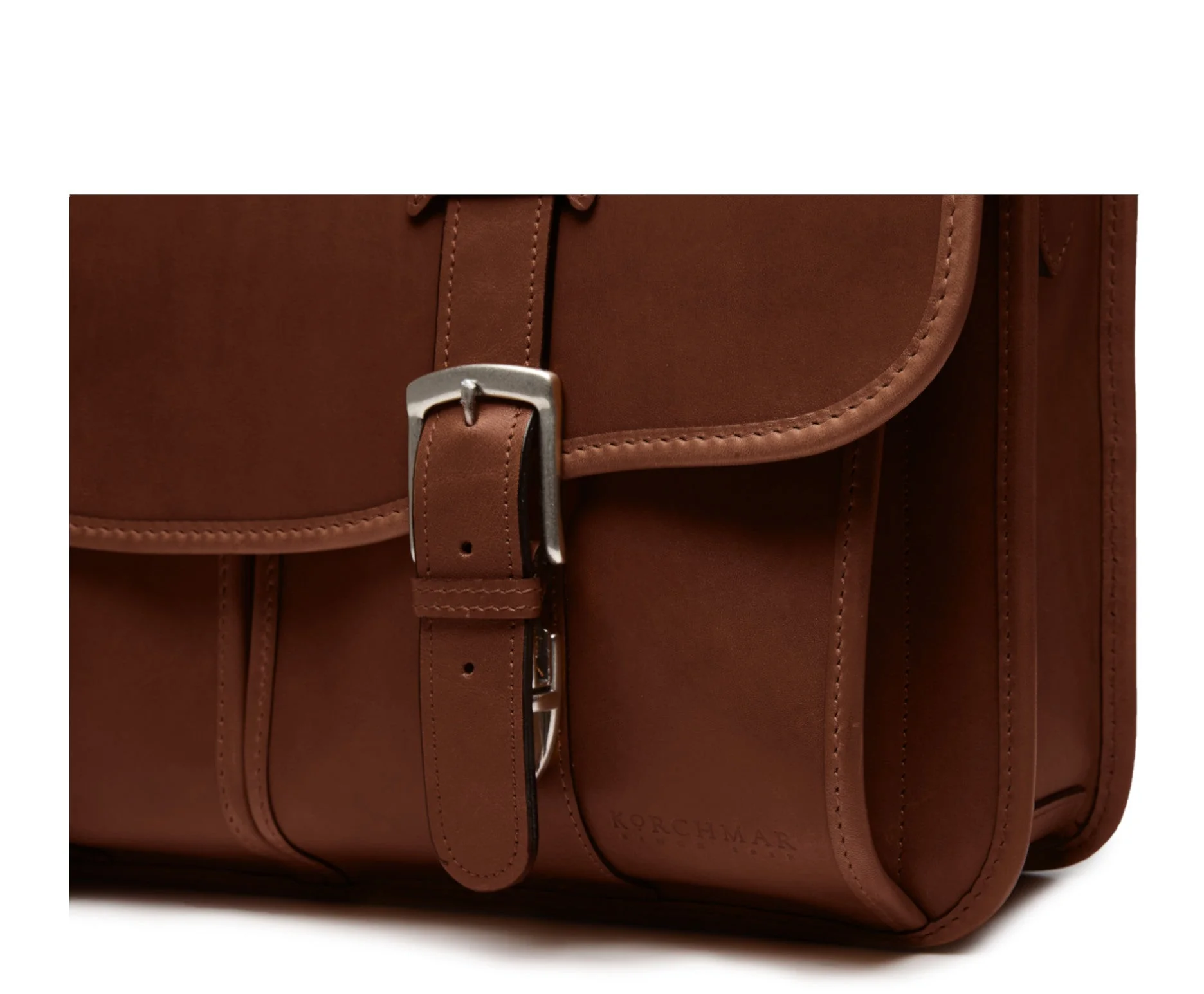 Classic Leather Garfield 15" Laptop Briefcase - Image 5