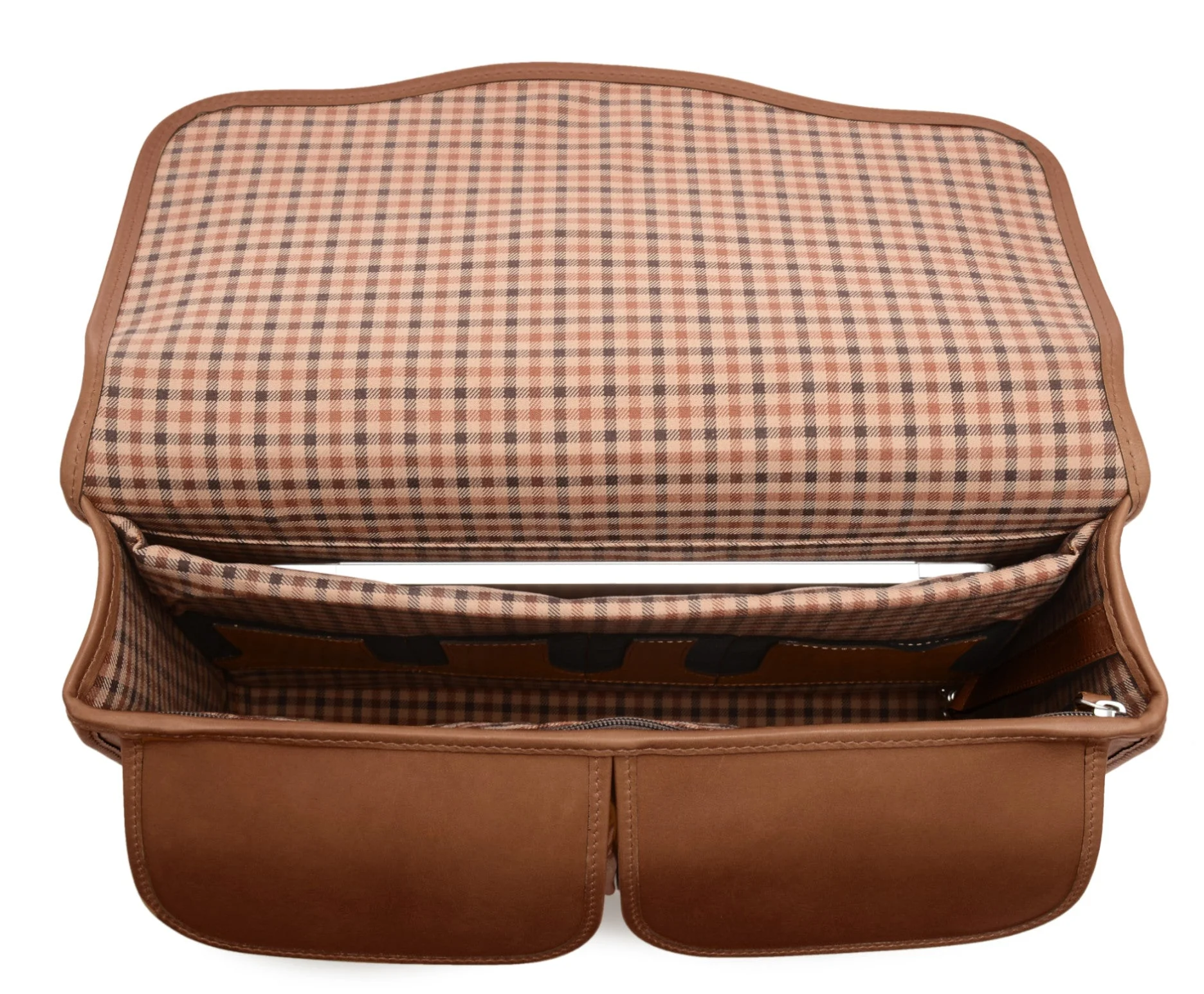 Classic Leather Garfield 15" Laptop Briefcase - Image 8