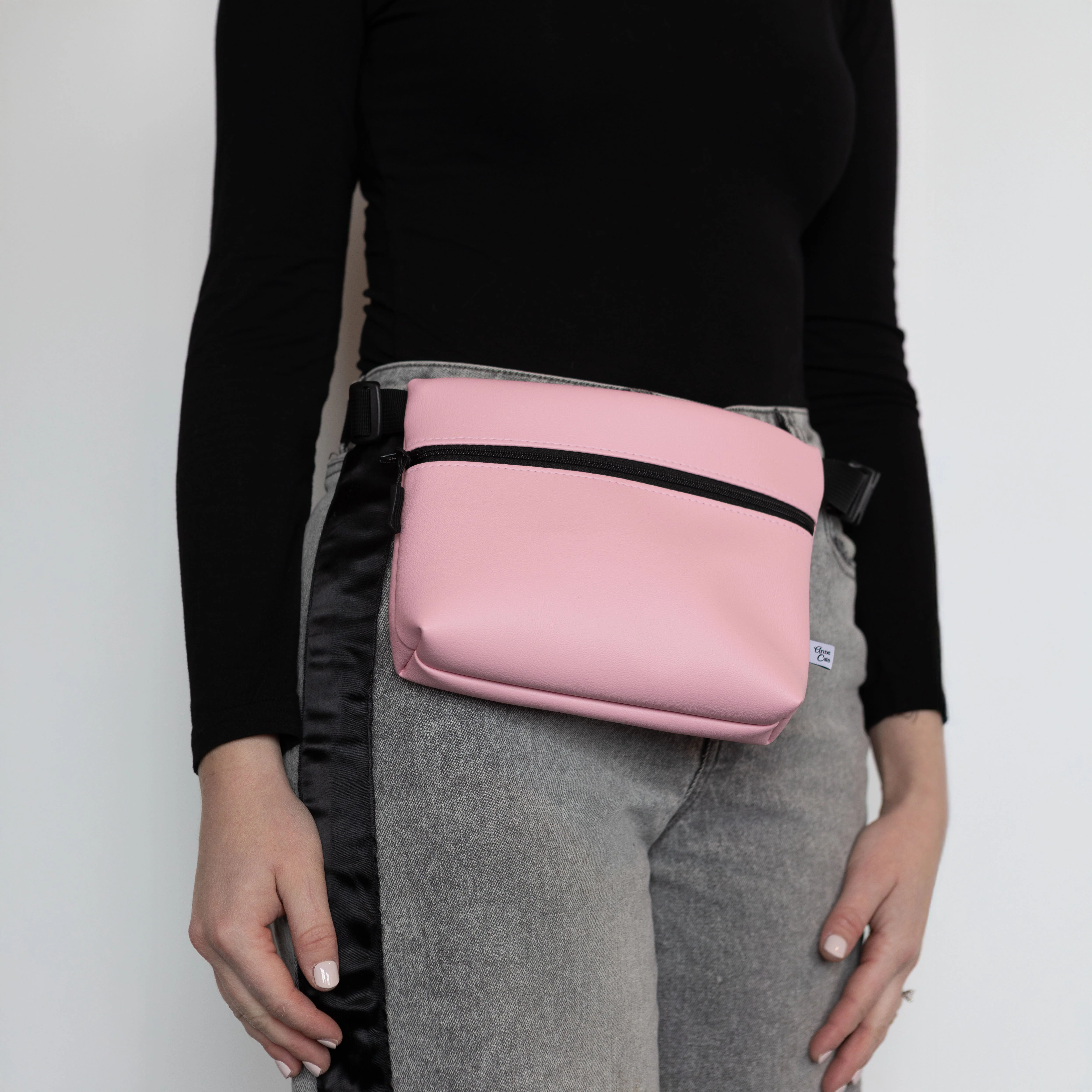 Vegan Leather Belt Bag, Fanny Pack - Green - Image 4