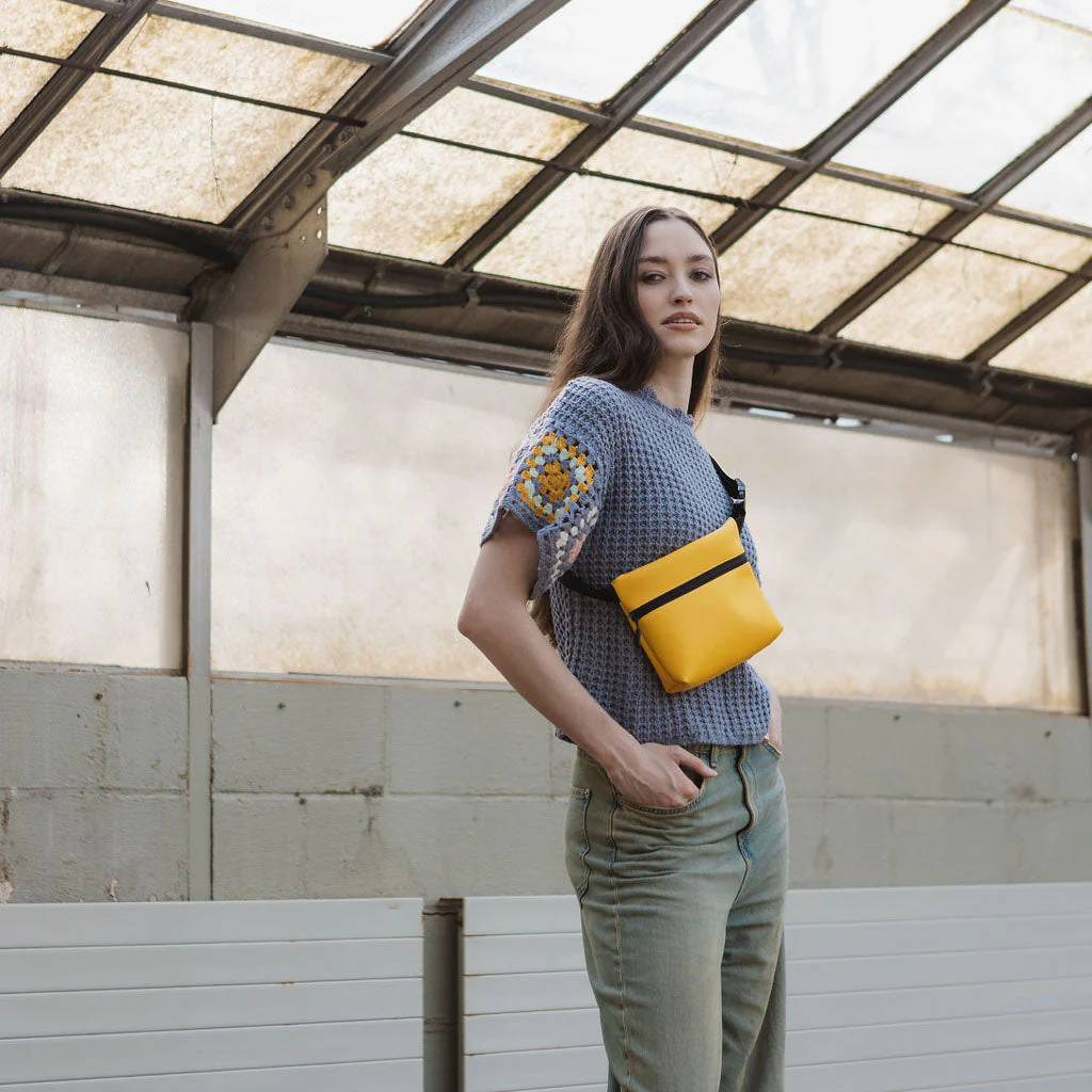 Vegan Leather Belt Bag, Fanny Pack - Green - Image 5