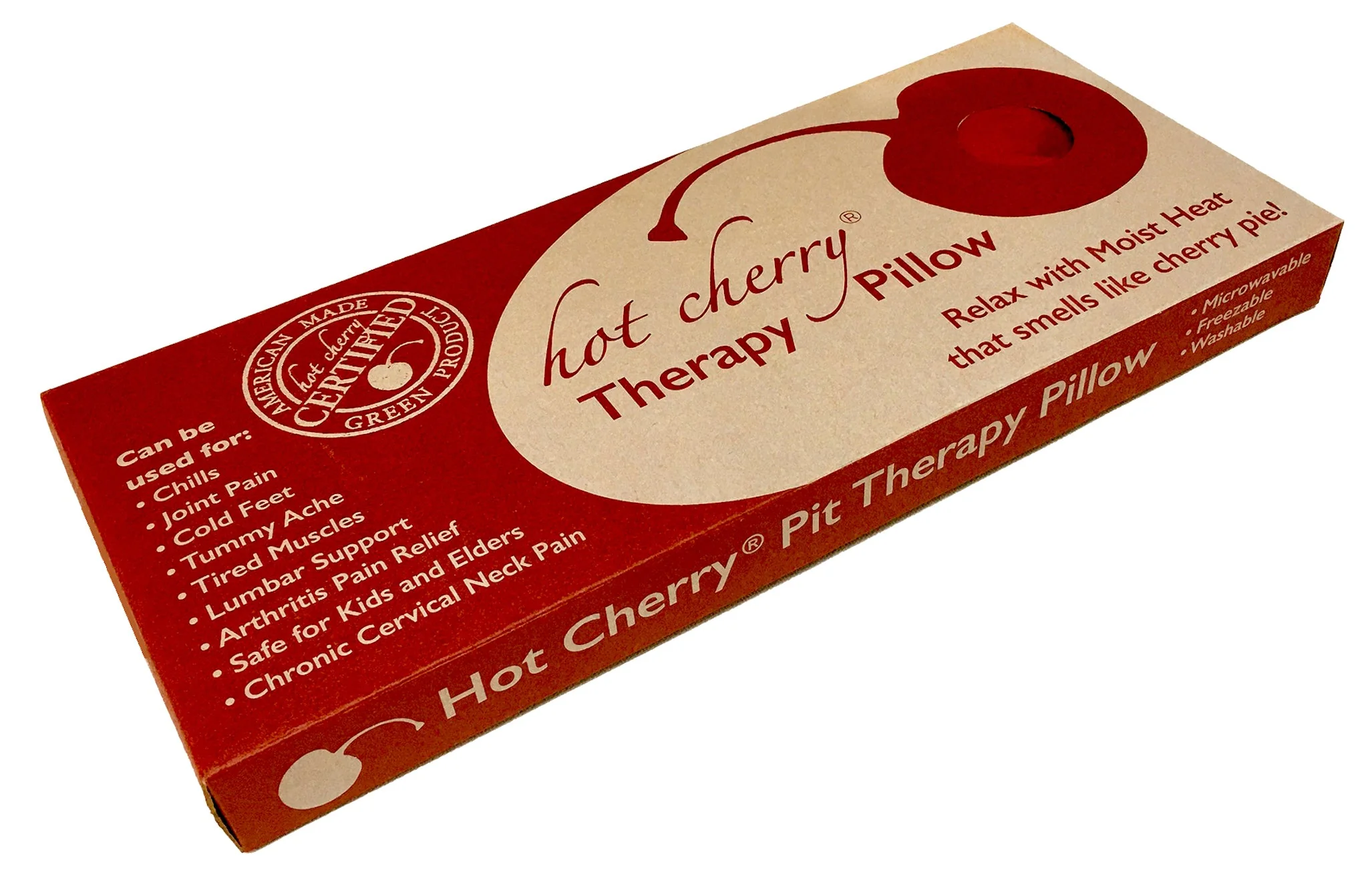 Hot Cherry Cervical Neck Pillow - Red Ultra-Suede - Image 6
