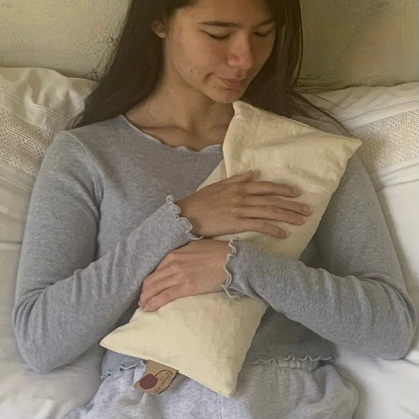 Hot Cherry Cervical Neck Pillow - Natural Denim - Image 6