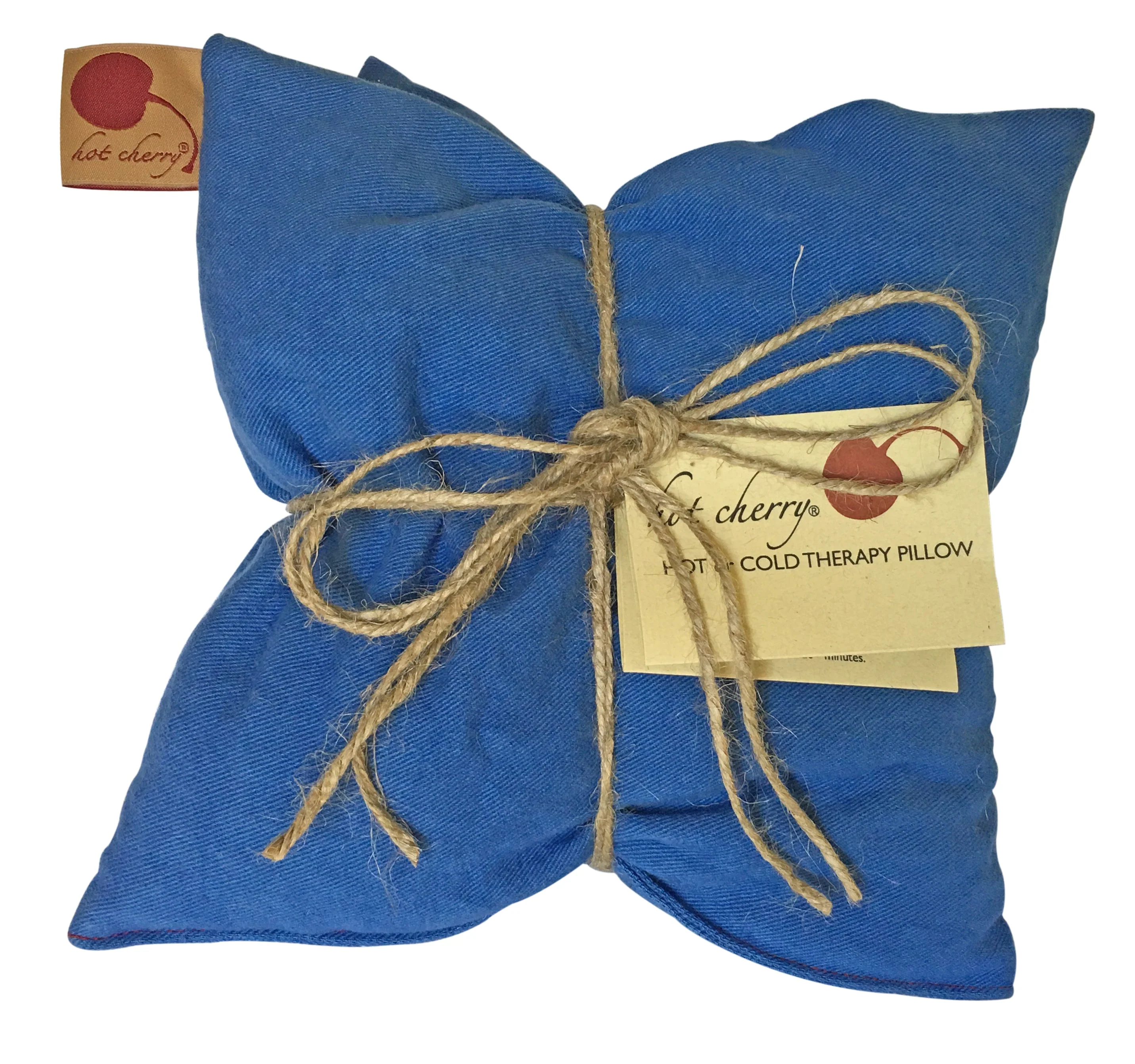 Hot Cherry Double Square Pillow - Blue Denim - Image 4