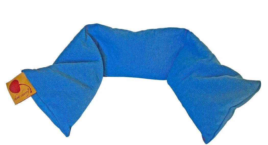 Hot Cherry Microwavable Neck Wrap - Blue Denim - Image 9