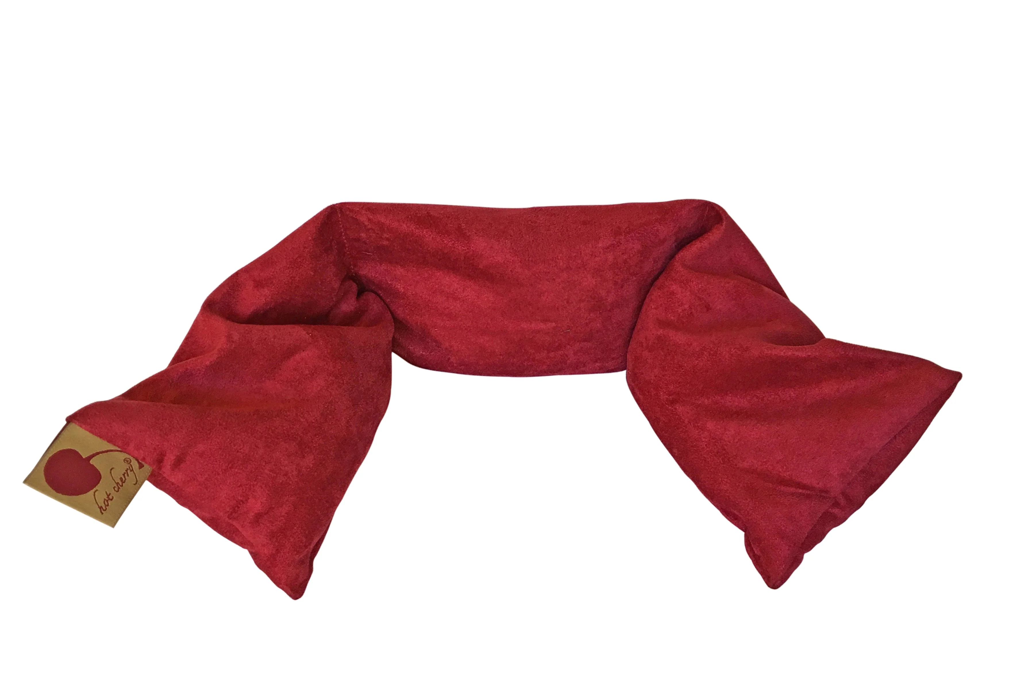 Hot Cherry Neck Wrap - Plush Red Ultra-Suede - Image 3