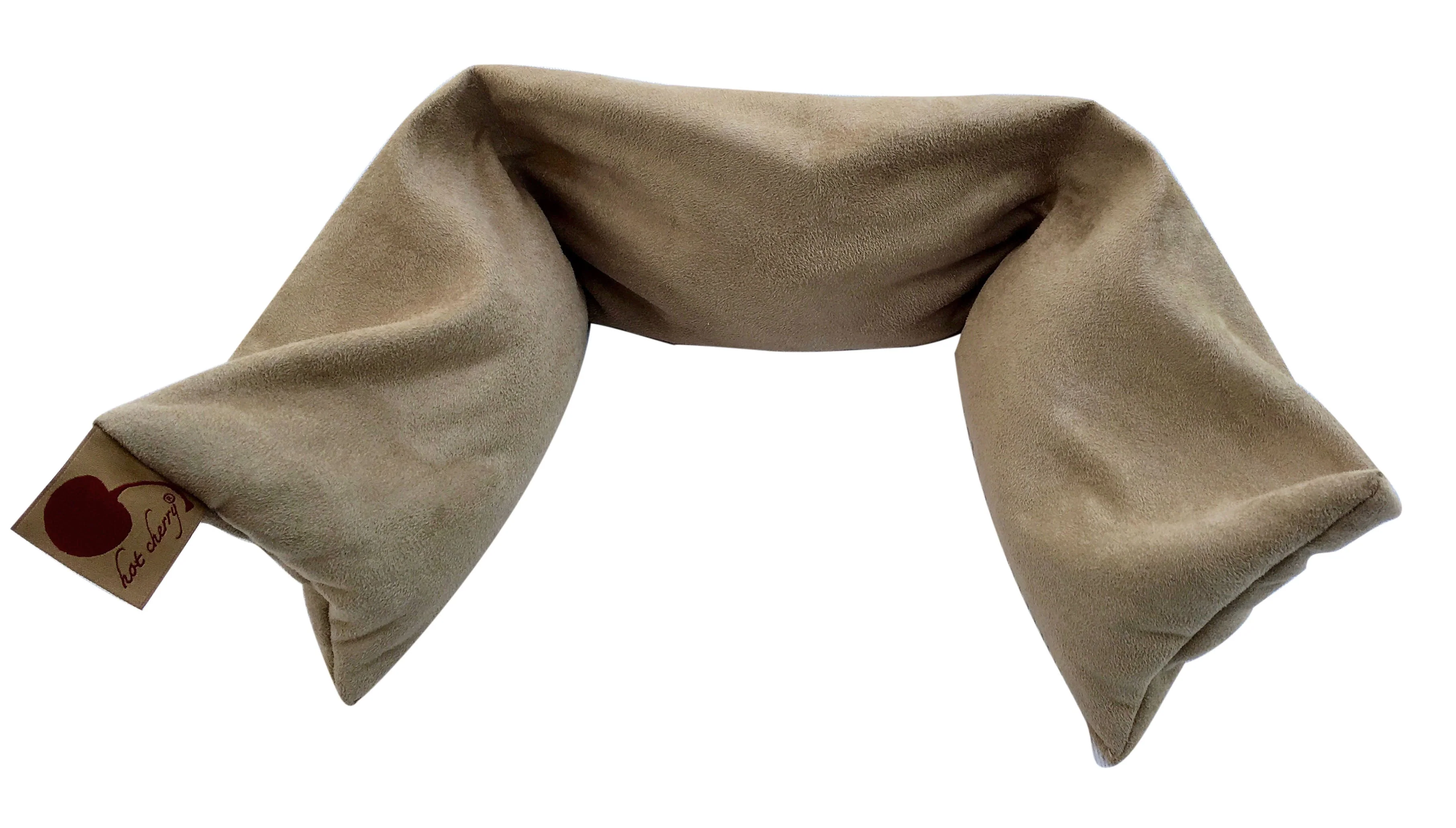Hot Cherry Neck Wrap - Plush Tan Ultra-Suede - Image 3