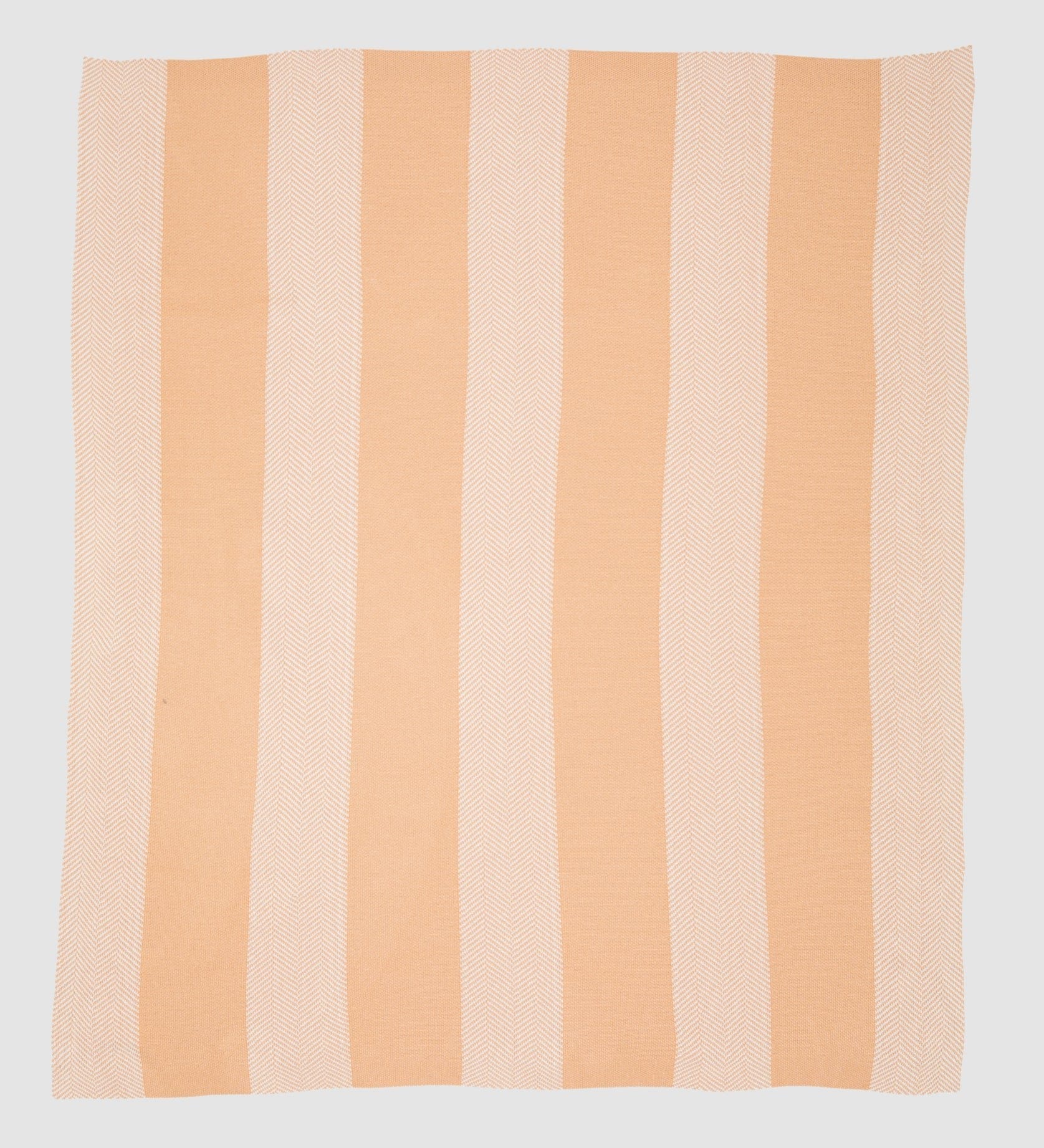Indoor Outdoor Sustainable Knit Throw Blanket - Poly Herringbone Stripe - Image 7