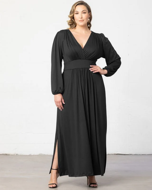 Plus Size Kelsey Long Sleeve Maxi Dress - Image 36