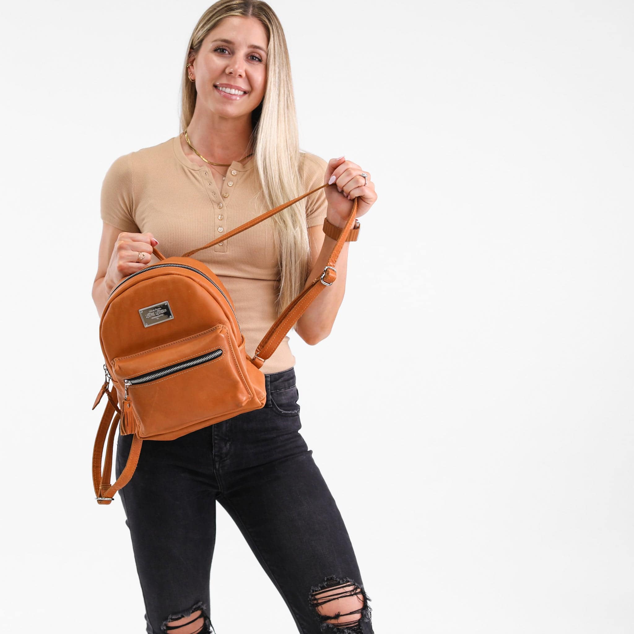 Premium Leather Everyday Backpack - Image 34