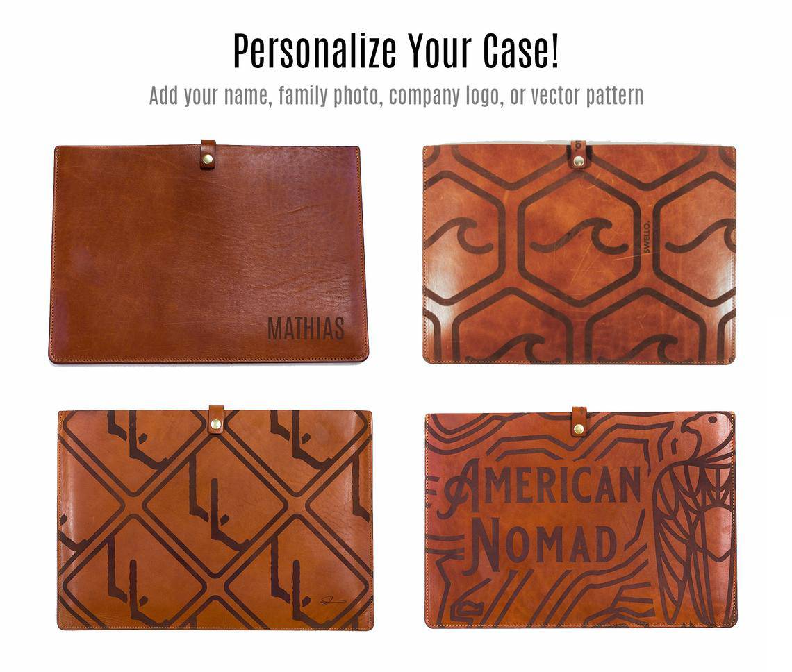 Premium Leather Laptop Sleeve - 13"-15" Cover - Image 8