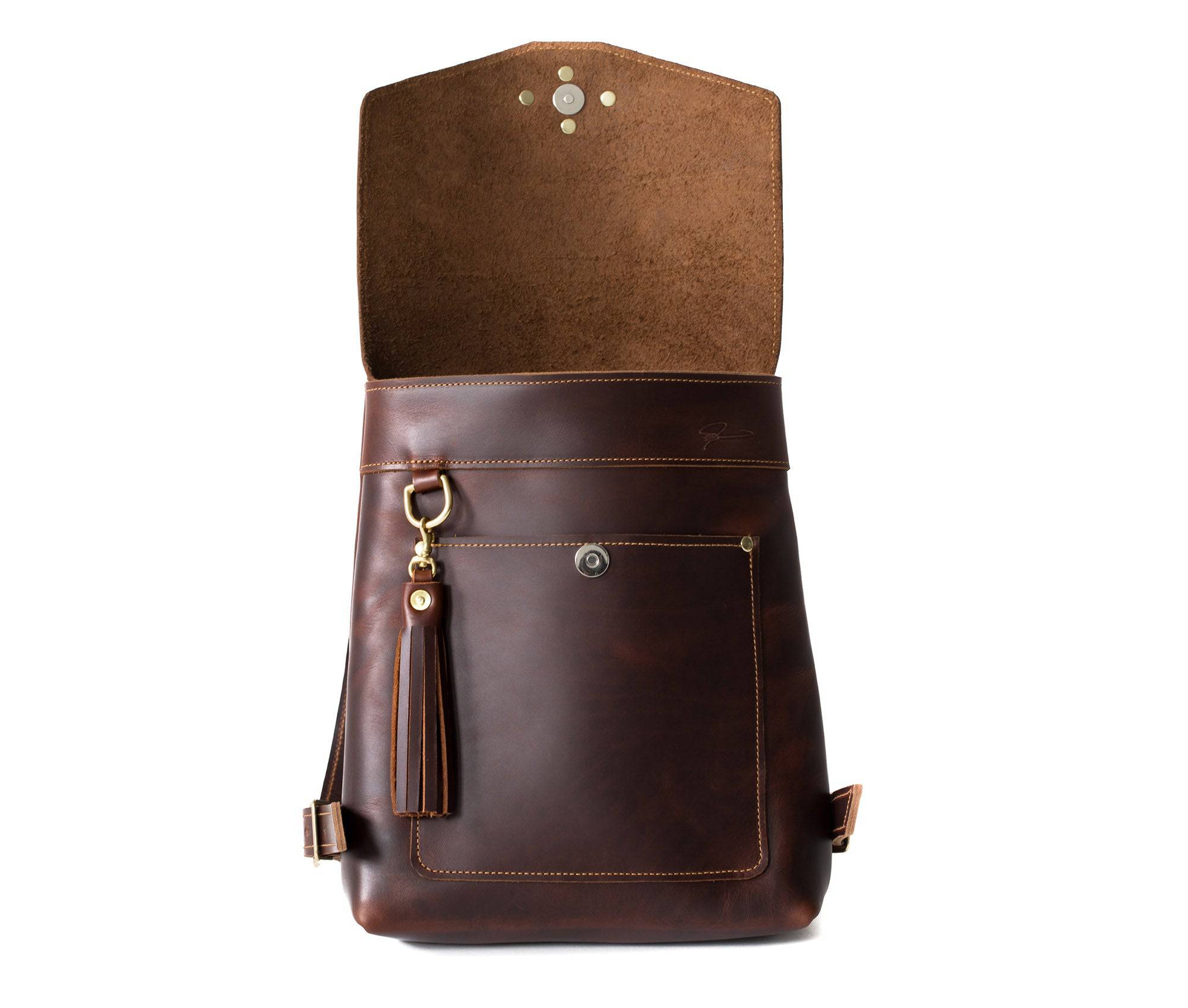 Premium Leather Rucksack - Image 11