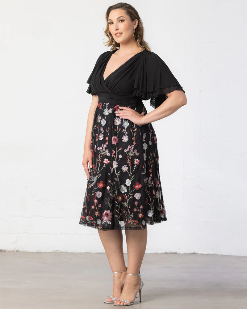 Plus Size Lillian Embroidered Cocktail Dress - Image 4