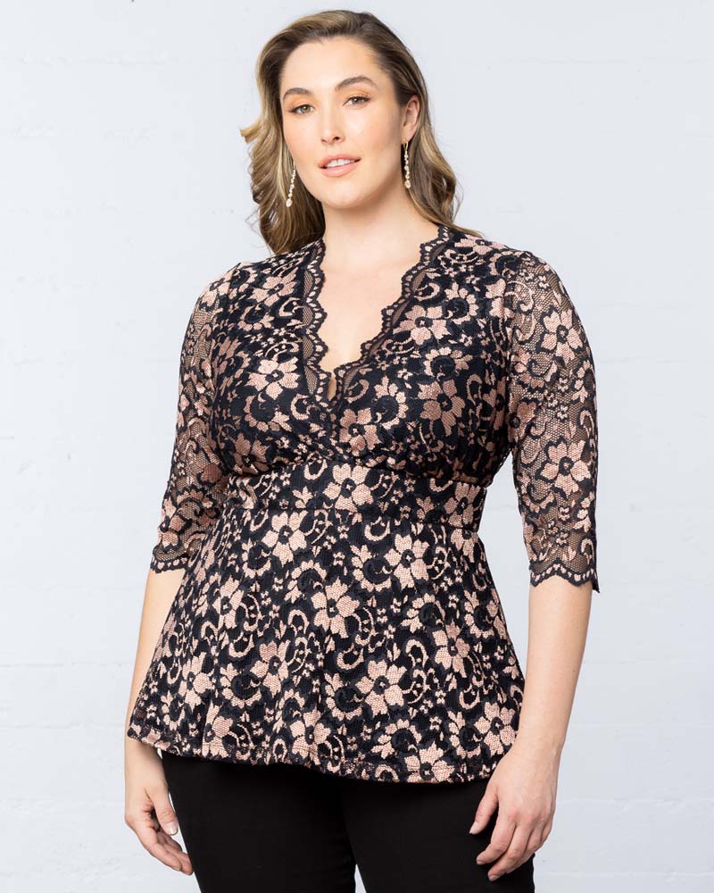 Plus Size Limited Edition Luxe Lace Top - Image 3