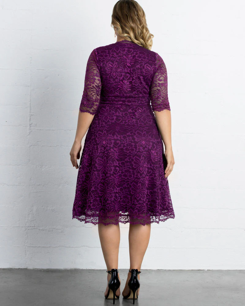 Plus Size Mademoiselle Lace Cocktail Dress - Image 12
