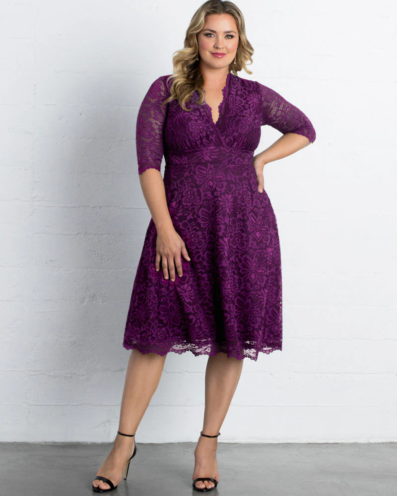 Plus Size Mademoiselle Lace Cocktail Dress - Image 13