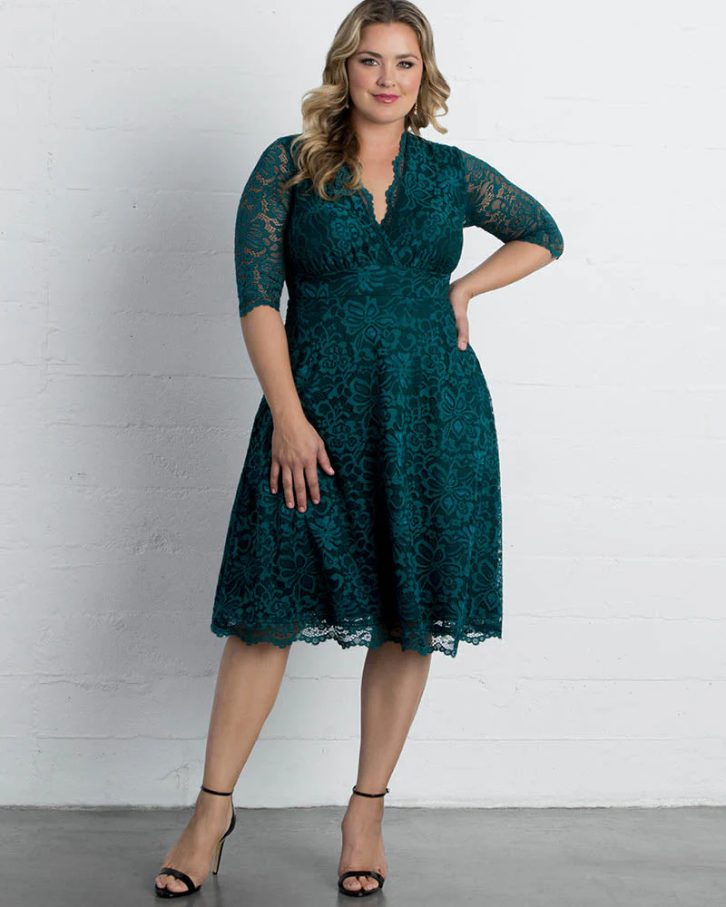 Plus Size Mademoiselle Lace Cocktail Dress - Image 16