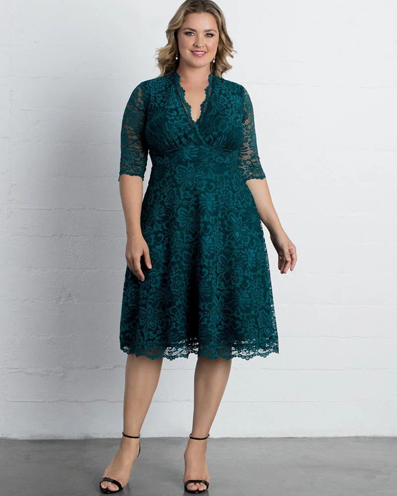 Plus Size Mademoiselle Lace Cocktail Dress - Image 19