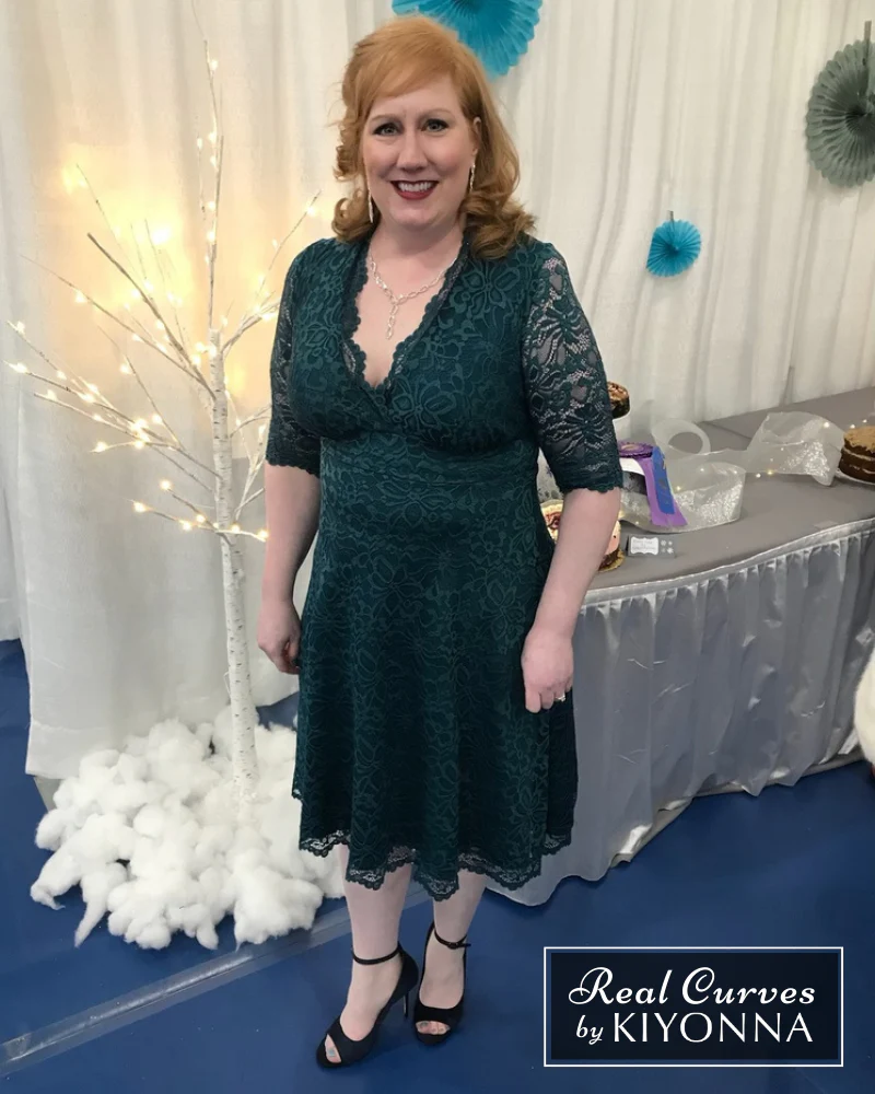 Plus Size Mademoiselle Lace Cocktail Dress - Image 21