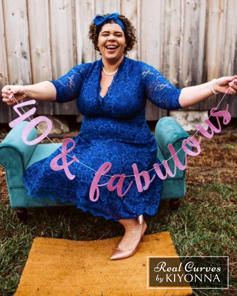 Plus Size Mademoiselle Lace Cocktail Dress - Image 24