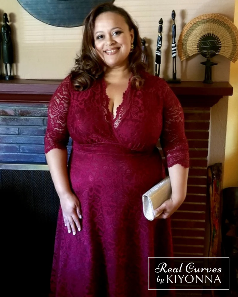 Plus Size Mademoiselle Lace Cocktail Dress - Image 25