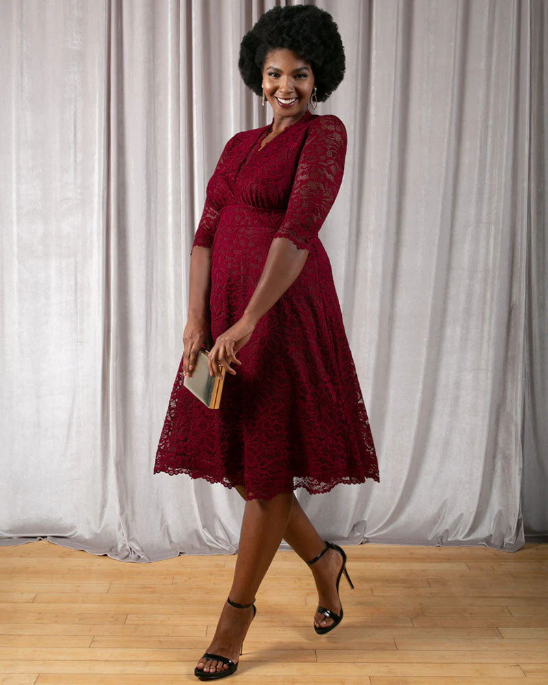 Plus Size Mademoiselle Lace Cocktail Dress - Image 27