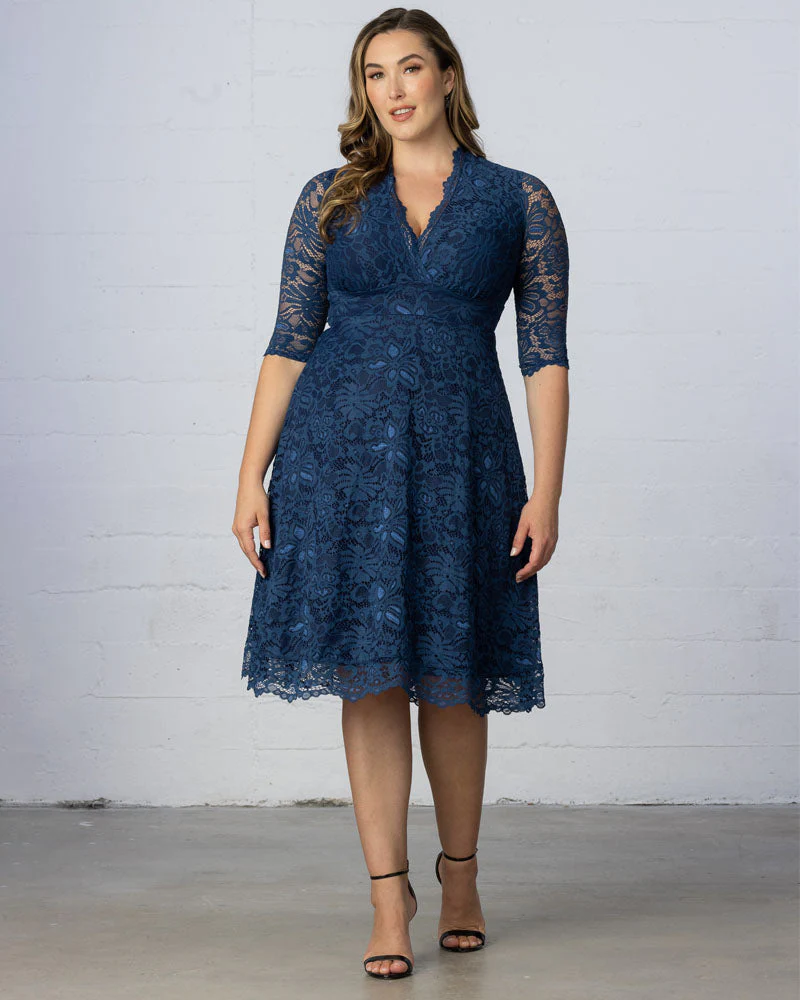 Plus Size Mademoiselle Lace Cocktail Dress - Image 3