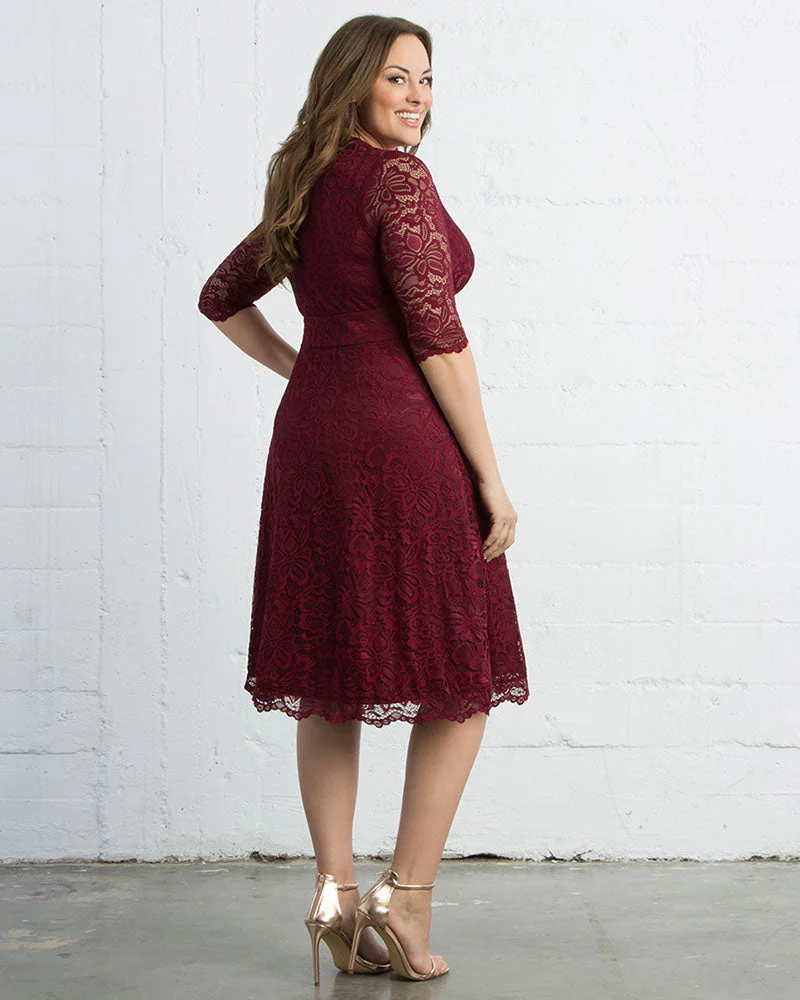 Plus Size Mademoiselle Lace Cocktail Dress - Image 30