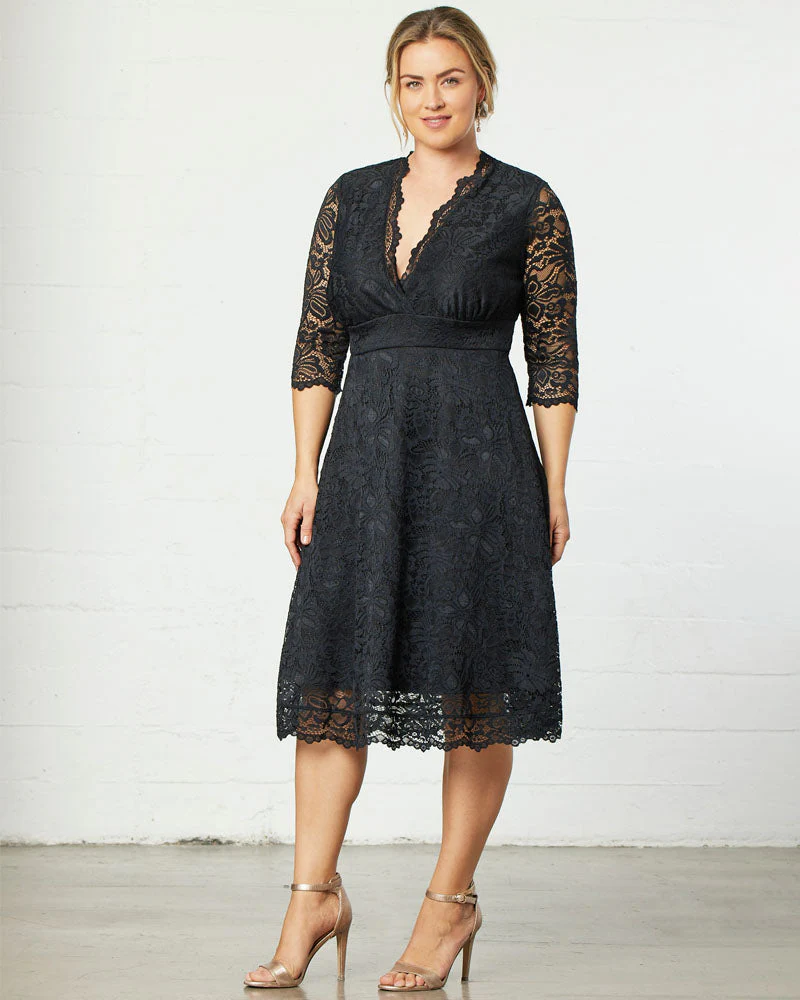 Plus Size Mademoiselle Lace Cocktail Dress - Image 7