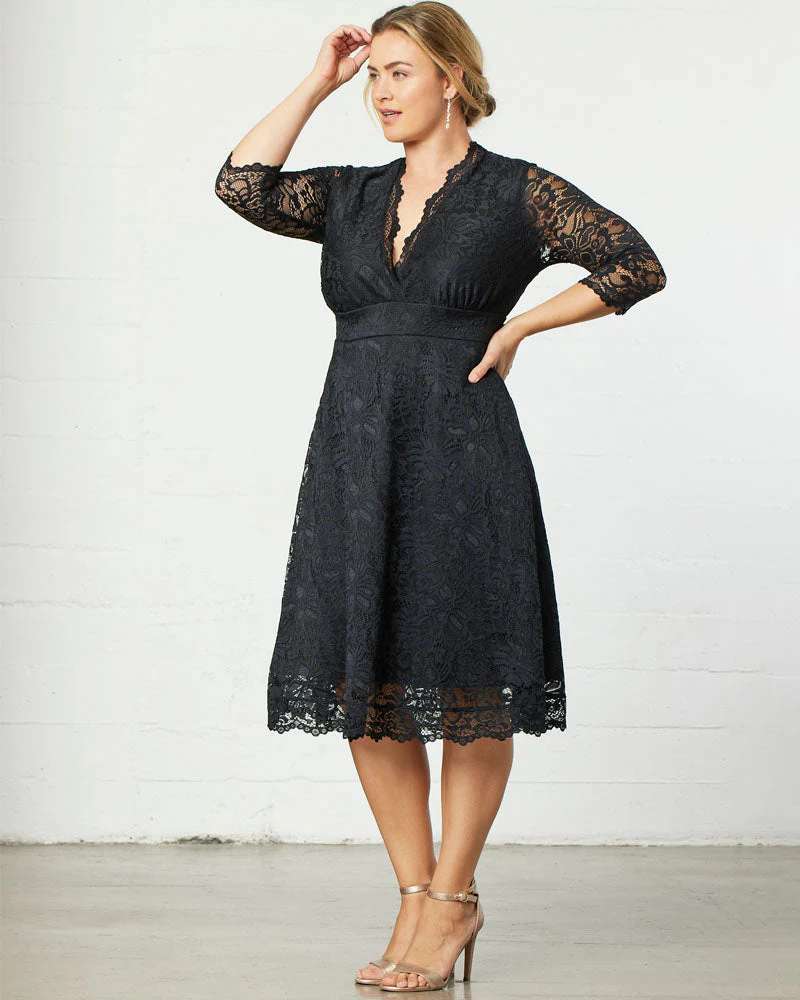 Plus Size Mademoiselle Lace Cocktail Dress - Image 8
