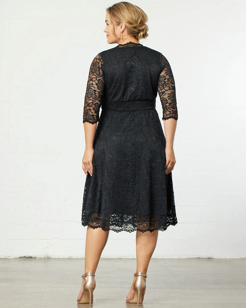 Plus Size Mademoiselle Lace Cocktail Dress - Image 9