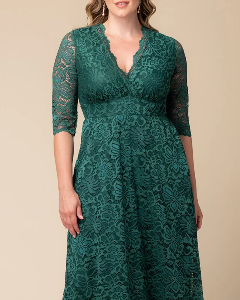 Plus Size Maria Lace Evening Gown - Image 14