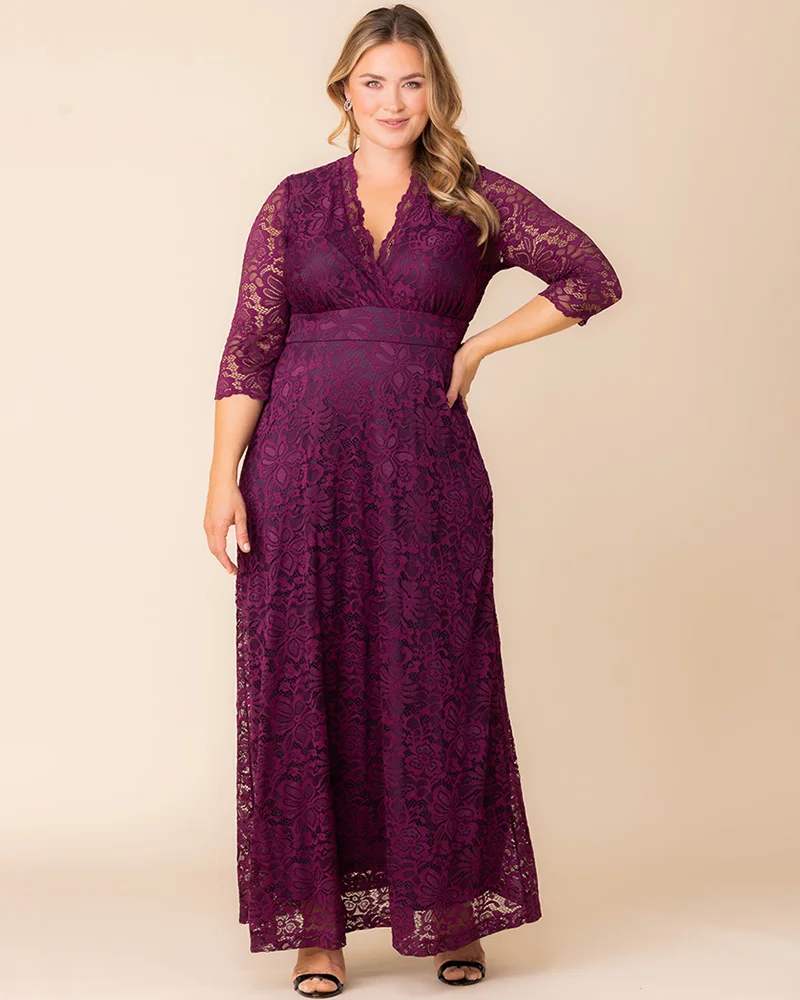 Plus Size Maria Lace Evening Gown - Image 15