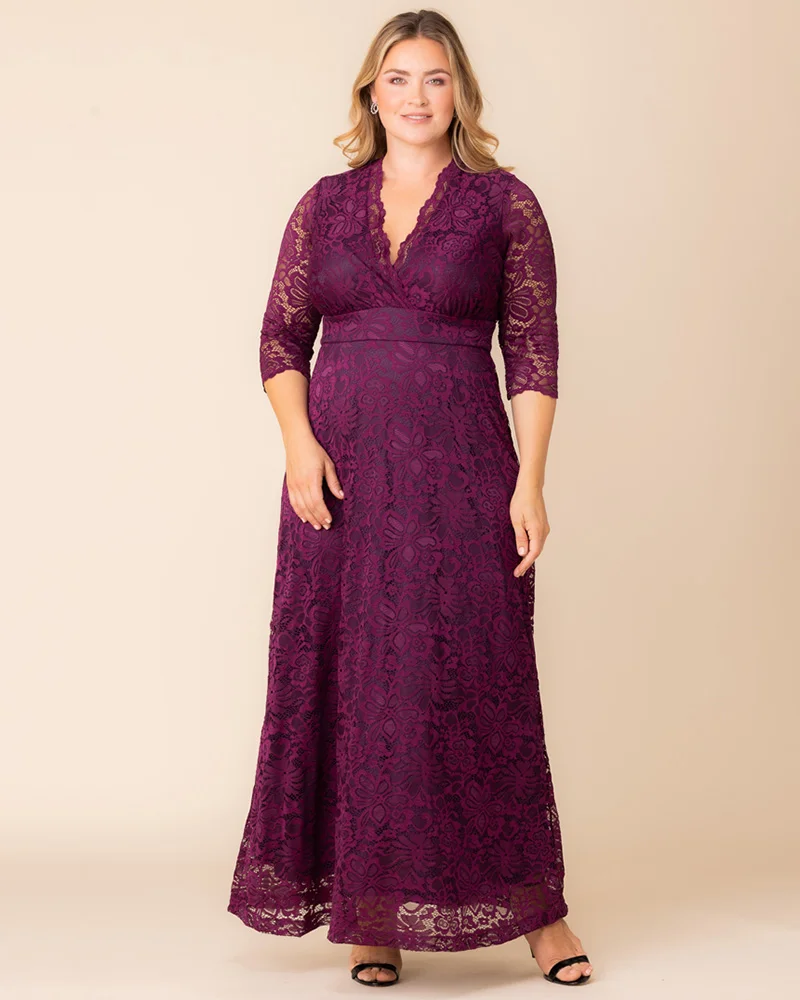 Plus Size Maria Lace Evening Gown - Image 17