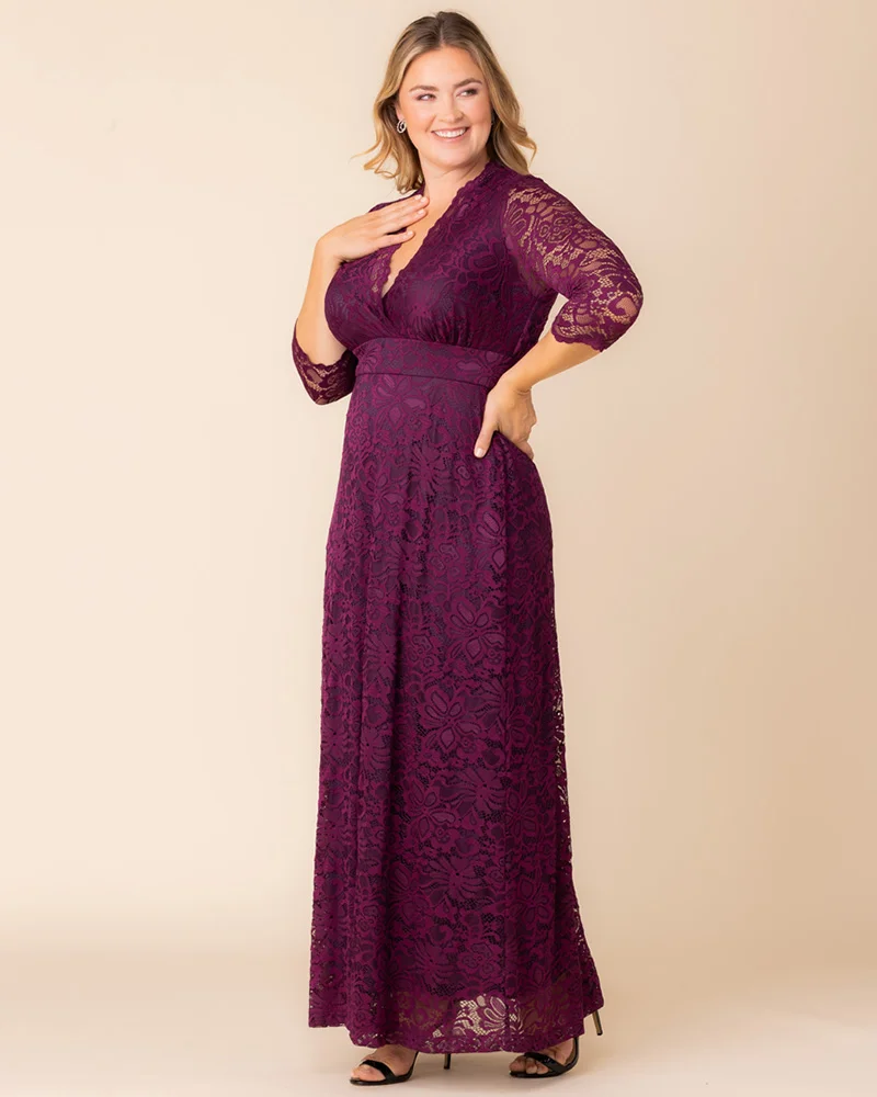 Plus Size Maria Lace Evening Gown - Image 18
