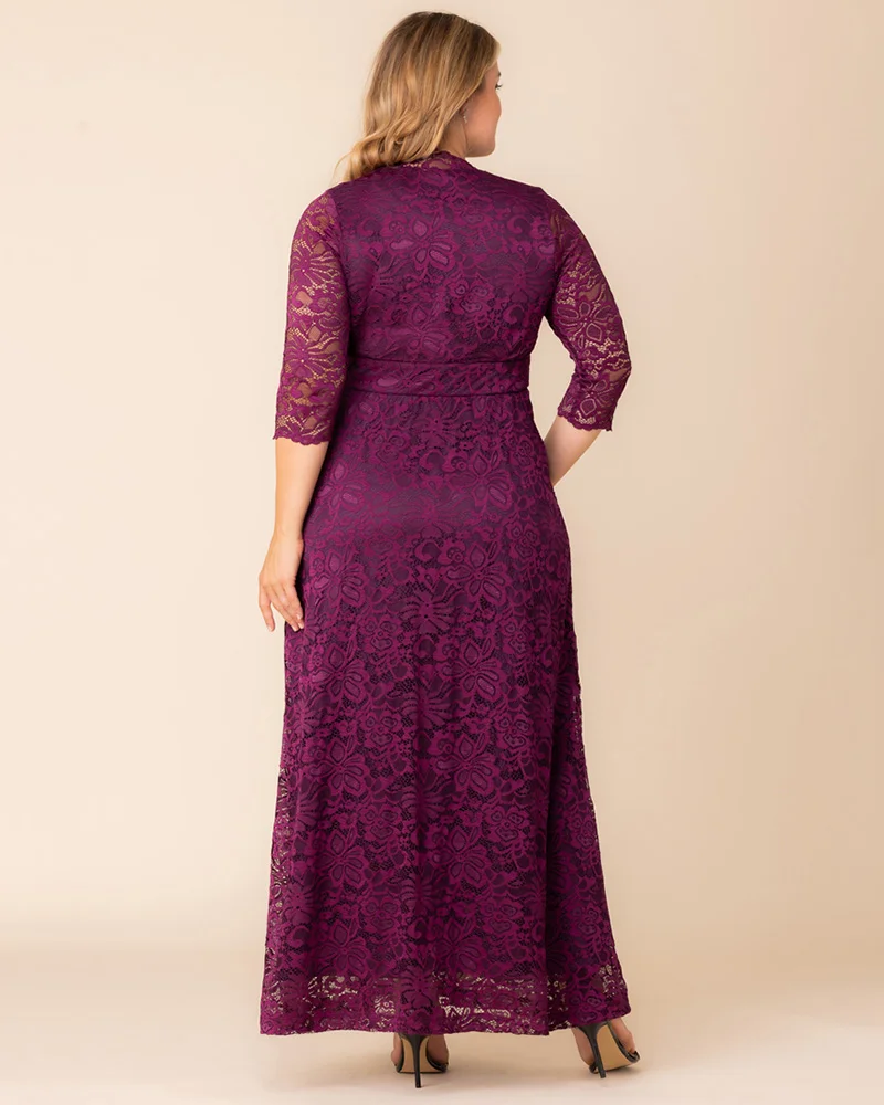 Plus Size Maria Lace Evening Gown - Image 19