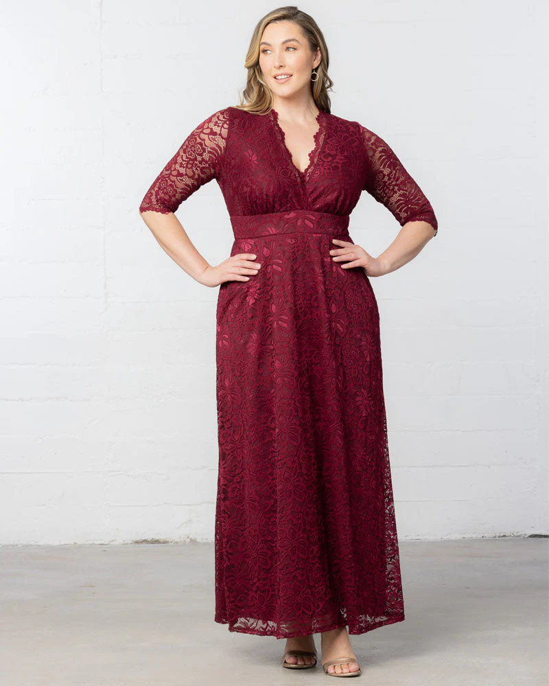 Plus Size Maria Lace Evening Gown - Image 22