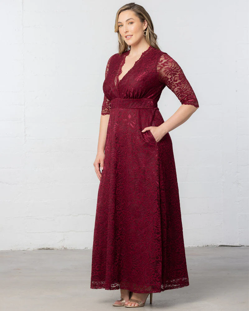 Plus Size Maria Lace Evening Gown - Image 23