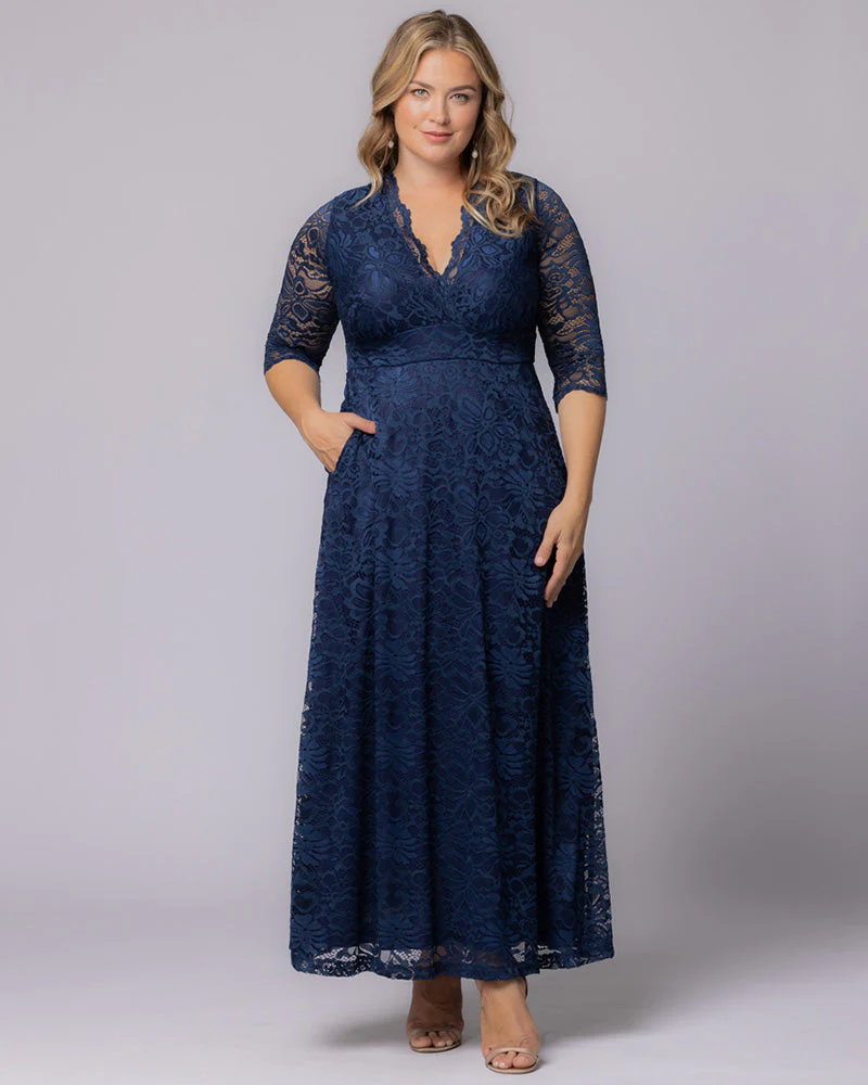 Plus Size Maria Lace Evening Gown - Image 5