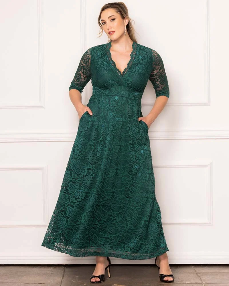 Plus Size Maria Lace Evening Gown - Image 9