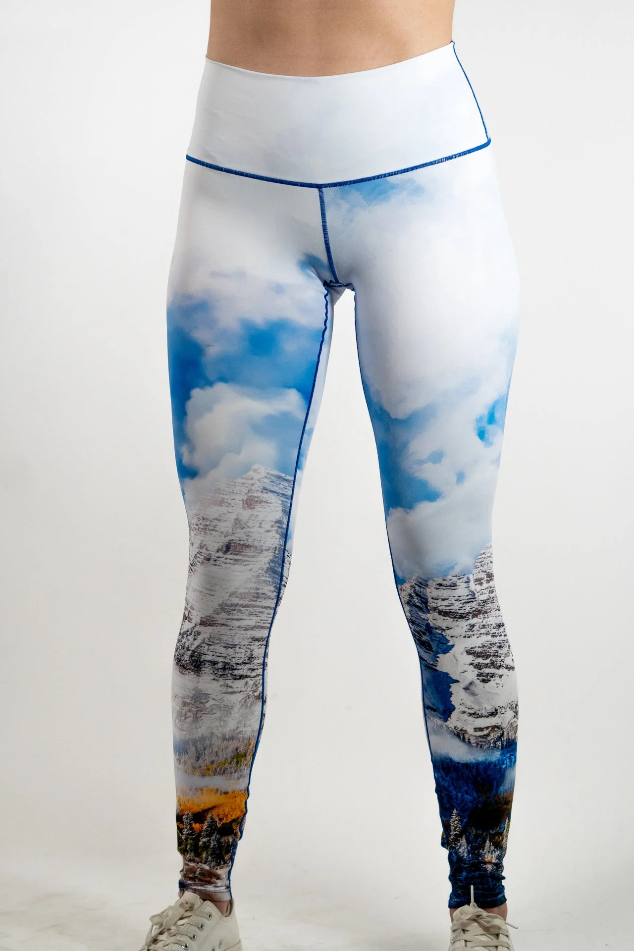 Eco-Friendly Maroon Bells Fall Yoga Pants - Image 4