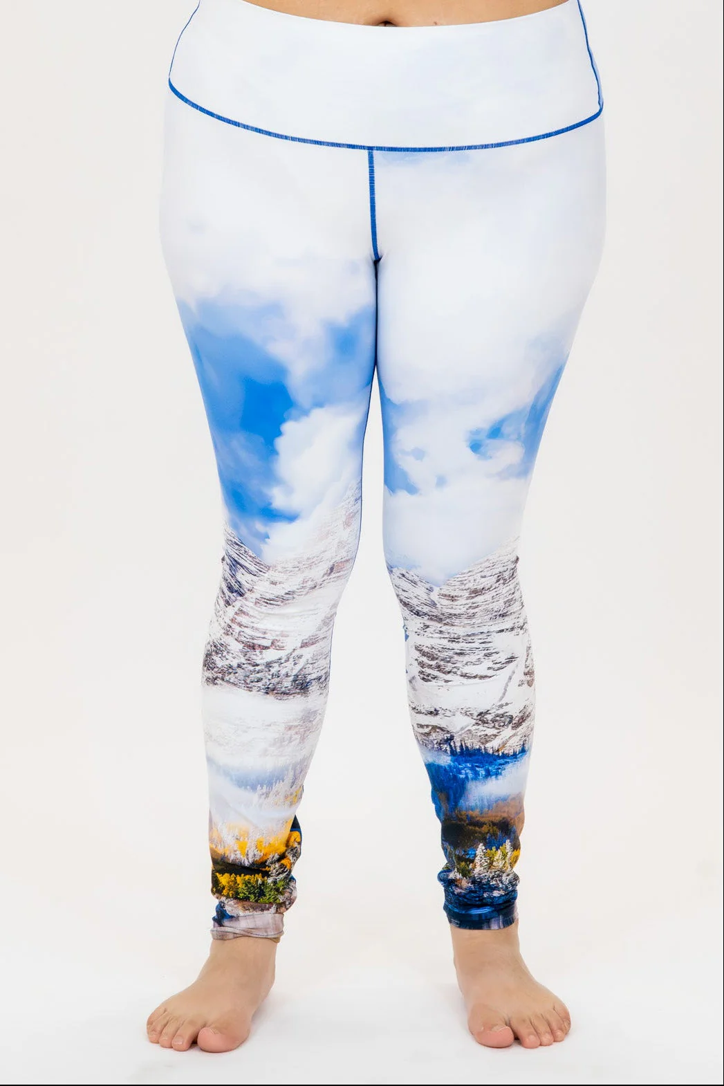 Eco-Friendly Maroon Bells Fall Yoga Pants - Image 9