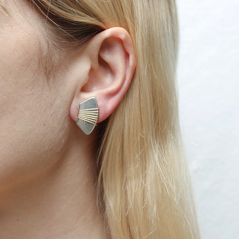 Medium Wire Wrapped Fan Earring - Image 2
