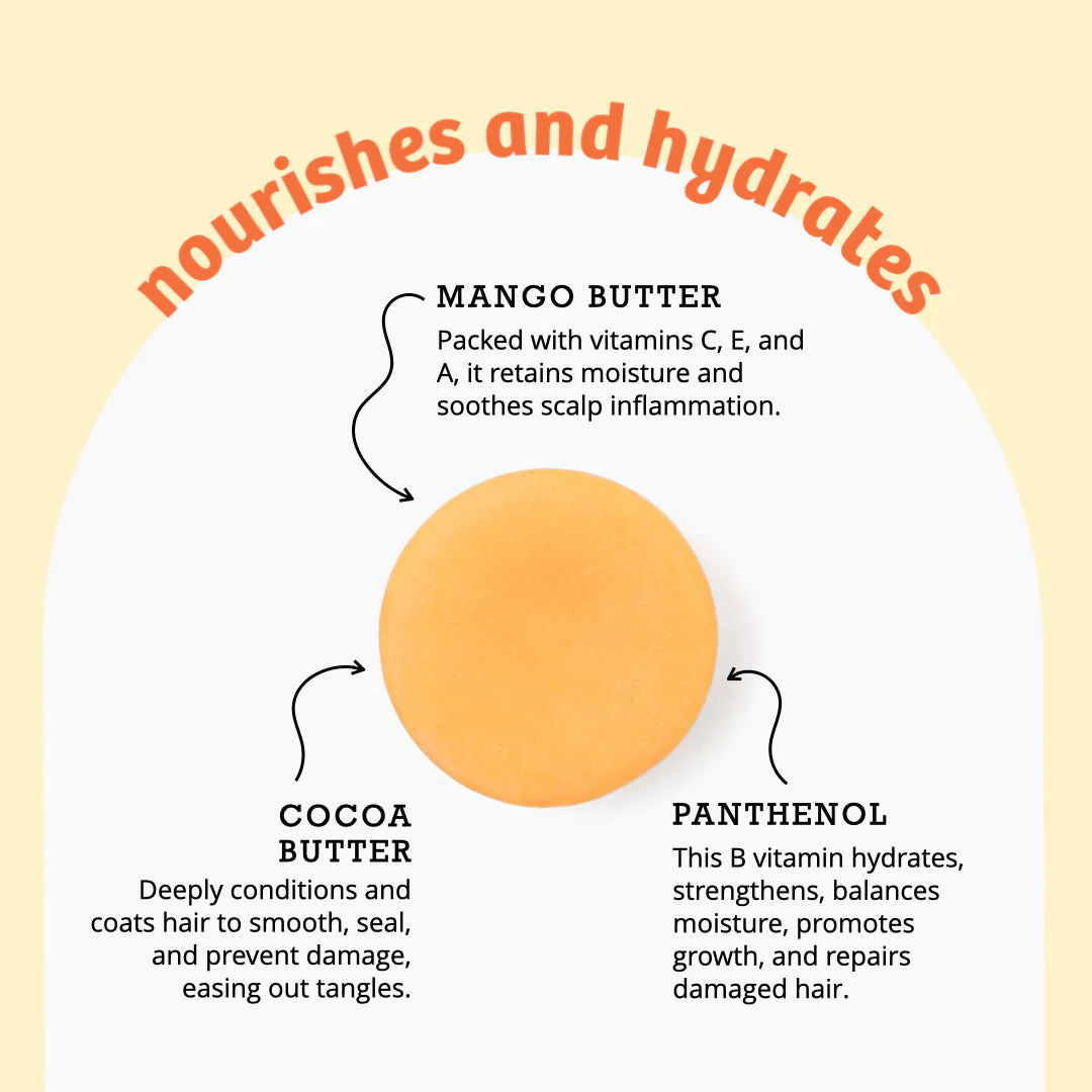 Plastic-Free Mango Moisturizing Conditioner Bar - Image 4