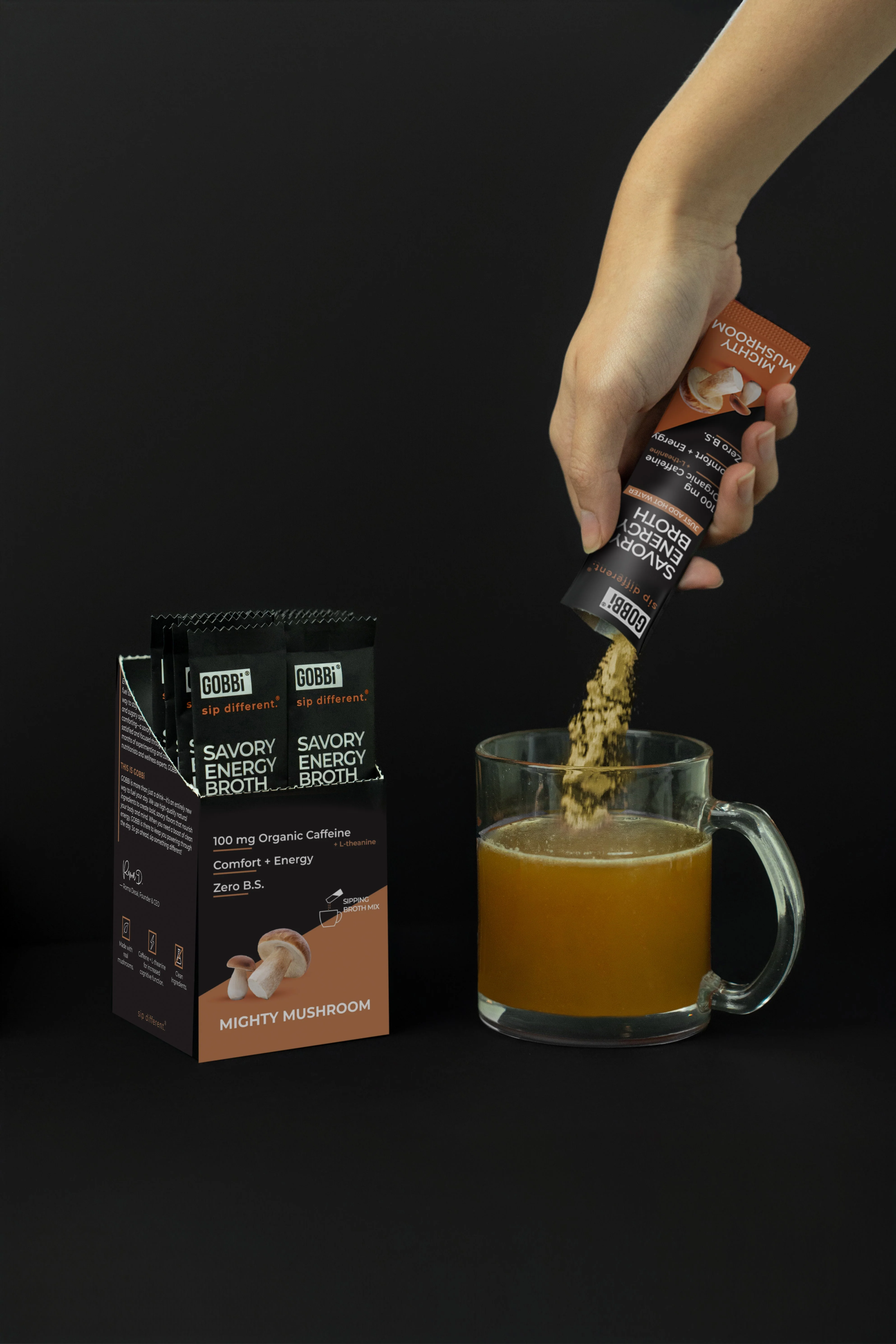 Savory Energy Broth Mighty Mushroom - 10 Or 20 Pack - Image 3